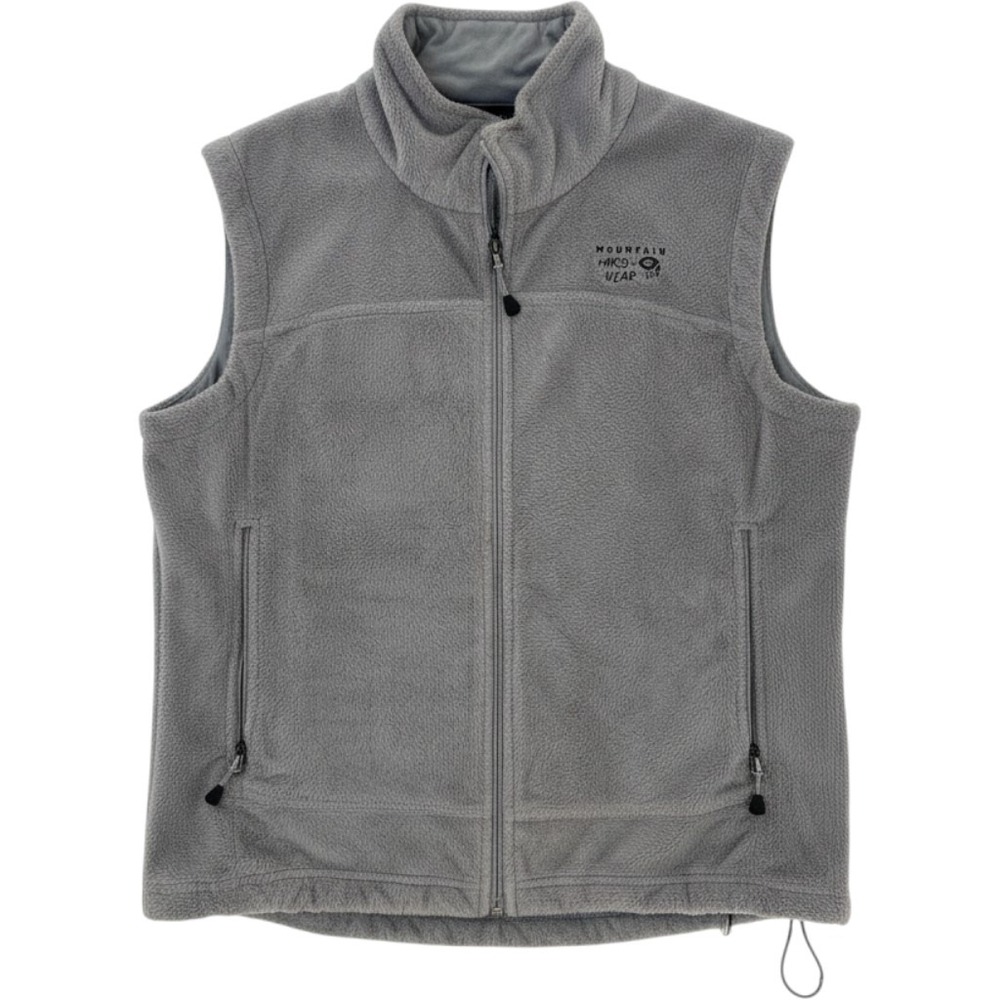 Mountain Hardwear Monkey Man Fleece Vest Grey Full Zip Outdoor Hiking M